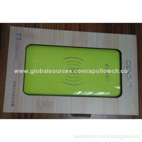 Wireless Chargers with Pure Cobalt Polymer Battery, 5V/1A Input, 5V/2A Output, 8000mAh Real Capacity